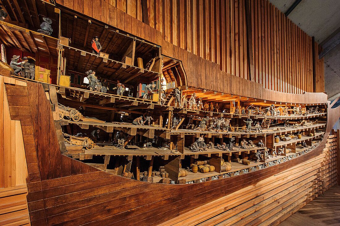 Model of the Vasa in the Vasa Museum in Stockholm, Sweden