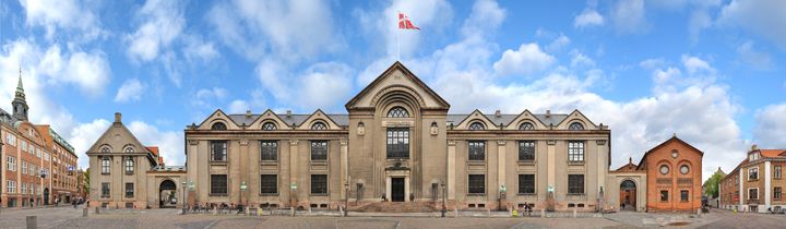 Frontal view of the campus at University of Copenhagen