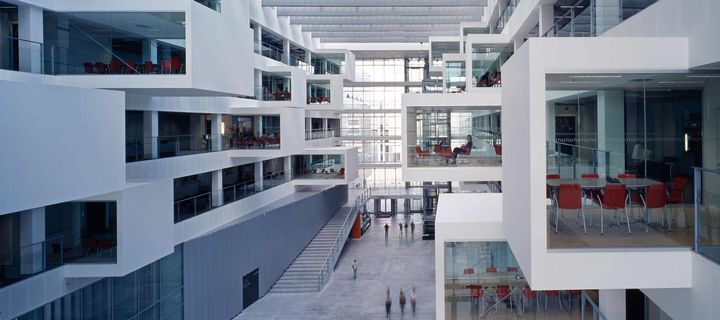 Internal photo of the main building at IT University of Copenhagen in Copenhagen, Denmark