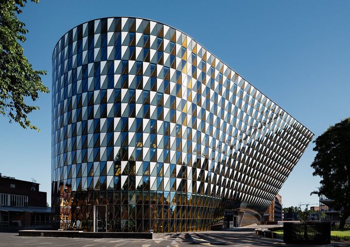 Photo of a building at Karolinska Institutet in Stockholm, Sweden